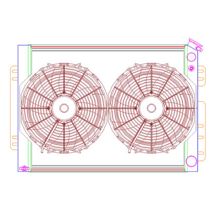 Radiator CU-00009-LS Drawing View