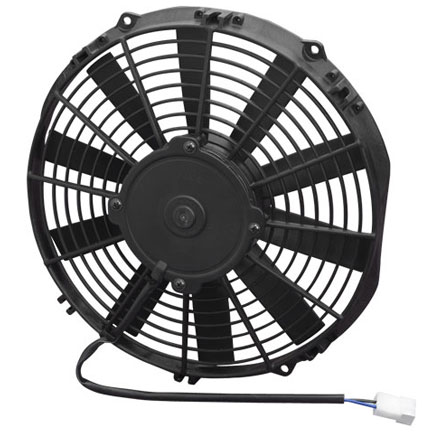 Spal Electric High Performance Puller Fan 10.00 inch Diameter, 847 True CFM / 2.05 inch Total Thickness / Slim Curved Blade Puller