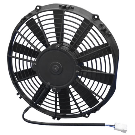 Spal Electric High Performance Puller Fan, 11.00 inch Diameter, 755 True CFM / 2.05 inch Total Thickness / Slim Straight Blade Puller