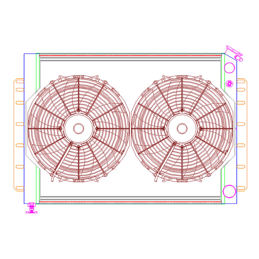 Radiator CU-00016-LS Drawing View