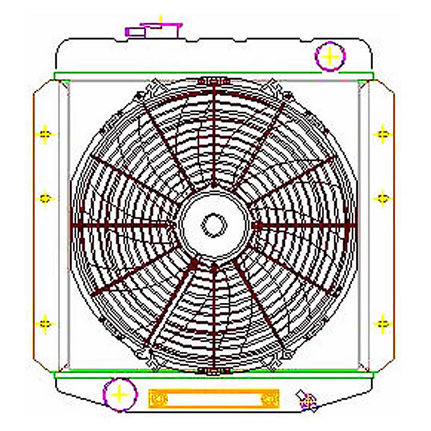 Radiator CU-70035 Drawing View