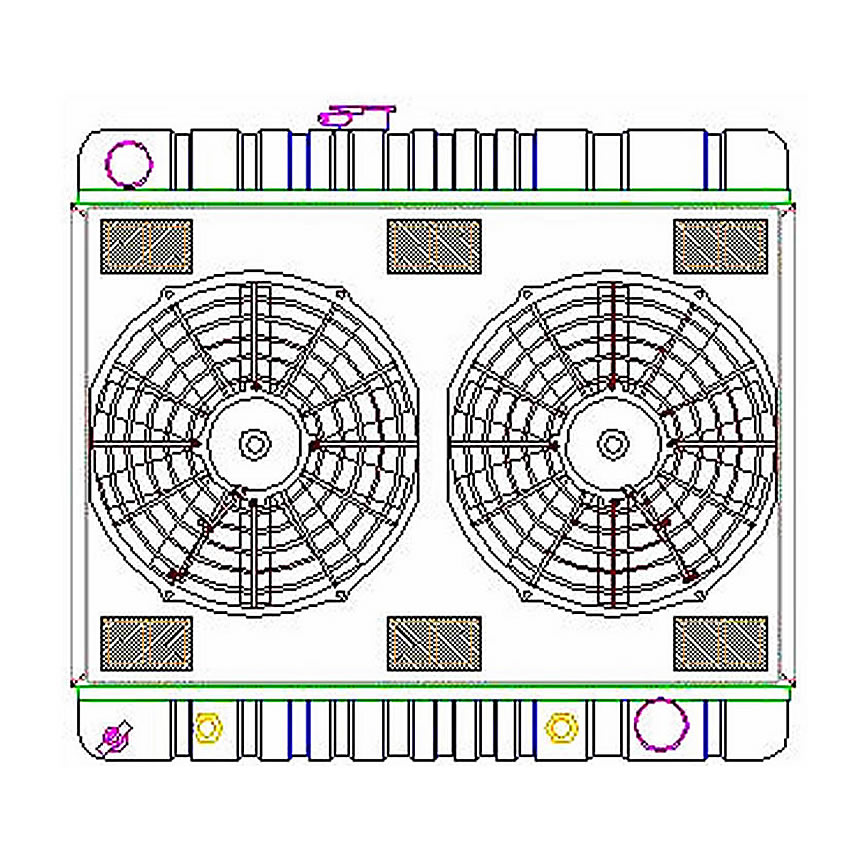 Radiator CU-70060 Drawing View
