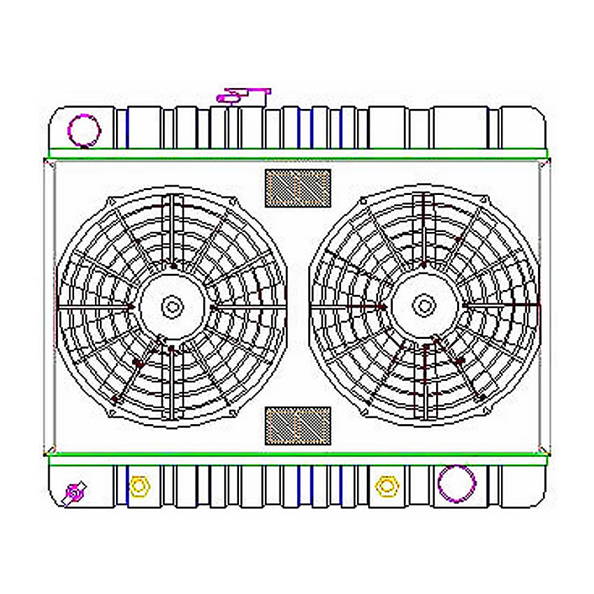 Radiator CU-70062 Drawing View