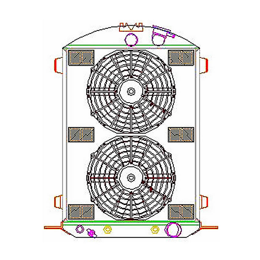 Radiator CU-70088 Drawing View
