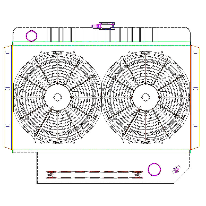 Radiator CU-70203 Drawing View