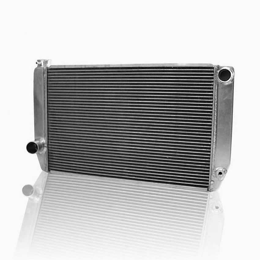 Click To Enlarge Image 24 inch x 15.50 inch, Top Passenger / Bottom Driver, 2 Rows of 1.00 inch ClassicCool Core, CrossFlow Ford universal, Straight Outlet