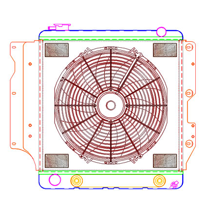 Radiator CU-70032 Drawing View