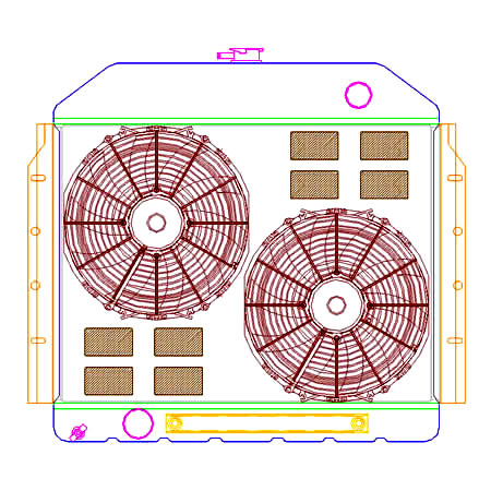 Radiator CU-70041 Drawing View