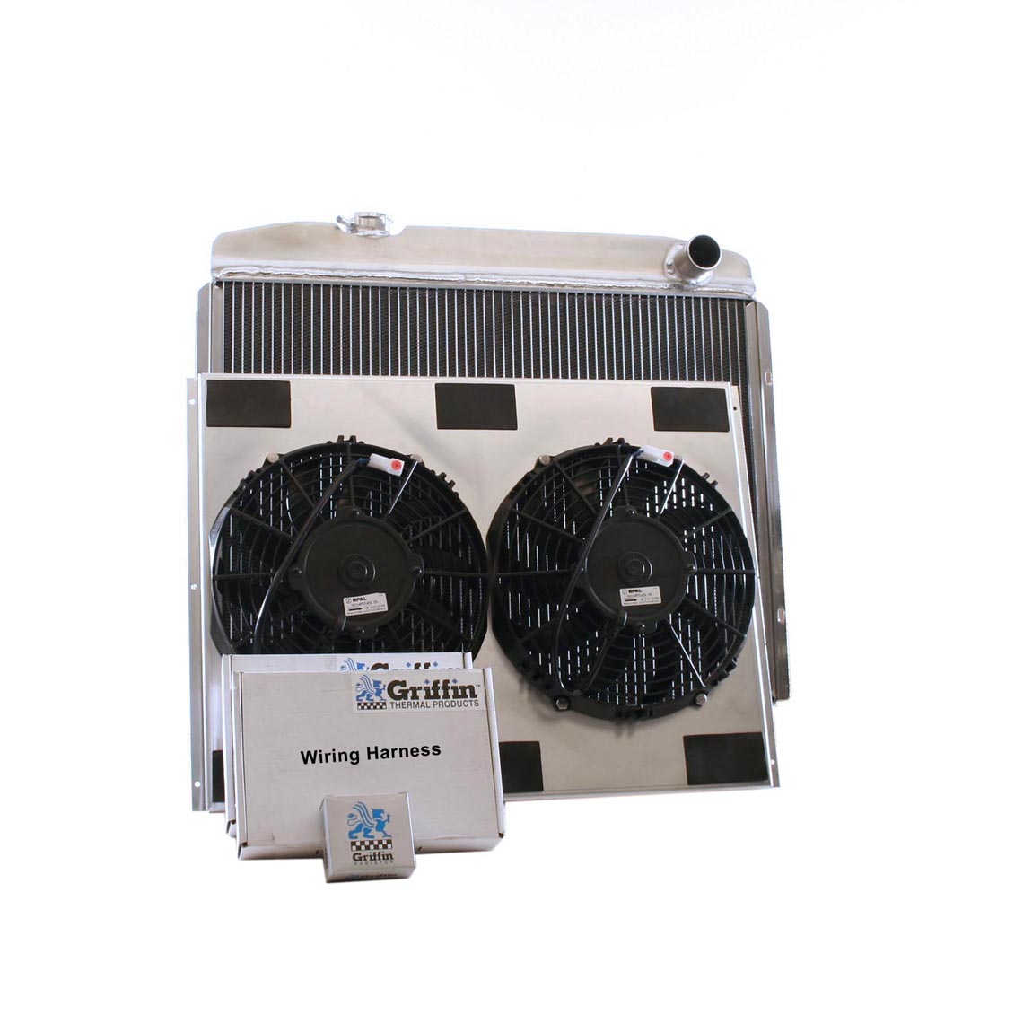 Griffin ExactFit ComboUnit Radiator Details for 1966 Ford Galaxie