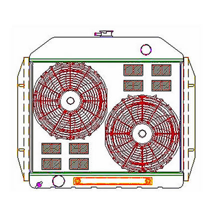 Radiator CU-70053 Drawing View