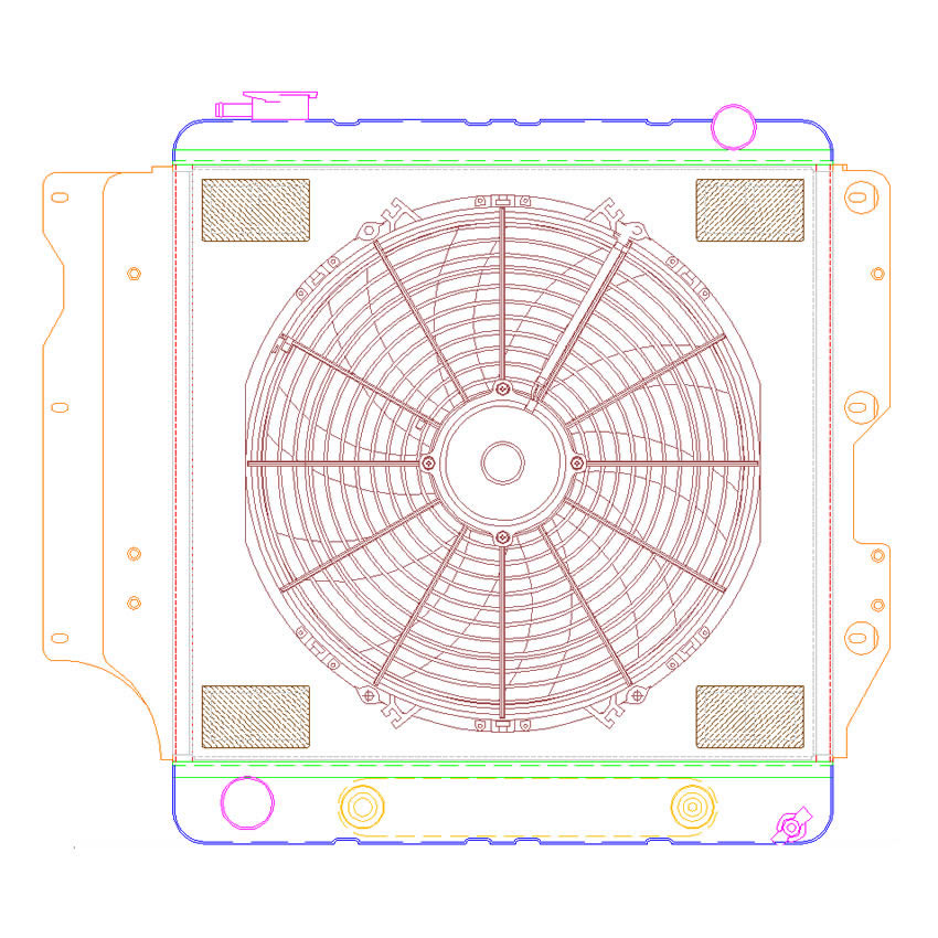 Click To Enlarge Image 1987 - 2006 Jeep Wrangler inchYJ inch & inchTJ inch, Large Thick Core, Auto Transmission, PerformanceFit - ComboUnit, Includes: Shroud, Fan(s), Wiring, Temp Sensor, and Rad Cap