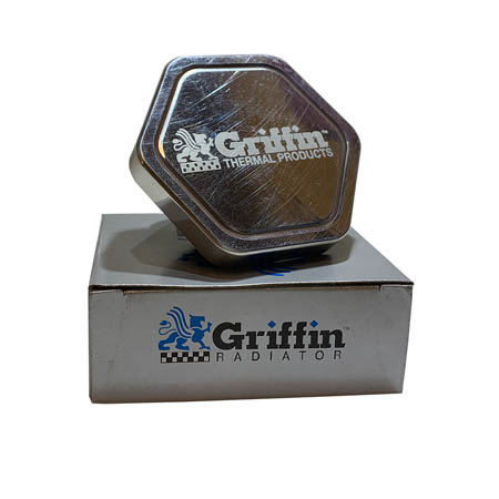 16-18 lbs 1 1/2 Griffin KM-84 Logo Silver Radiator Cap PSI for Radiator 8-00009-LS & ComboUnit 