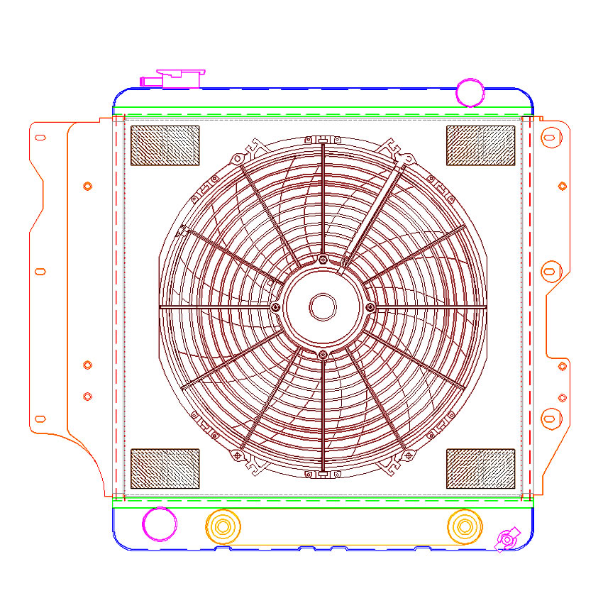 Radiator CU-70032 Drawing View