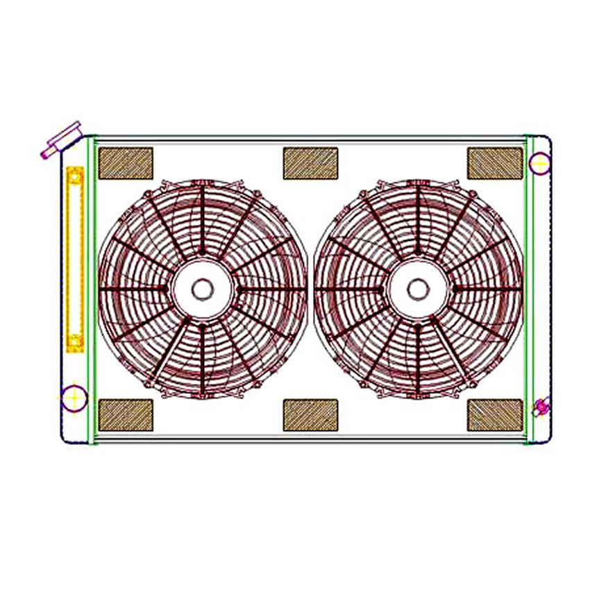 Griffin PerformanceFit ComboUnit Radiator for 93 Ford Mustang